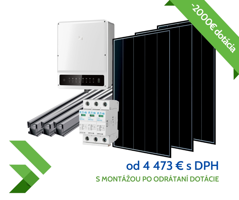 Set fotovoltaických panelov 01 - 10 ks, 4,35kW (HYBRID)